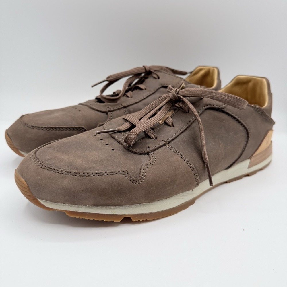 OluKai Mens Huaka'i Li Casual Shoe Size 10.5 Tan Lace Up Convertible‎ Sneaker